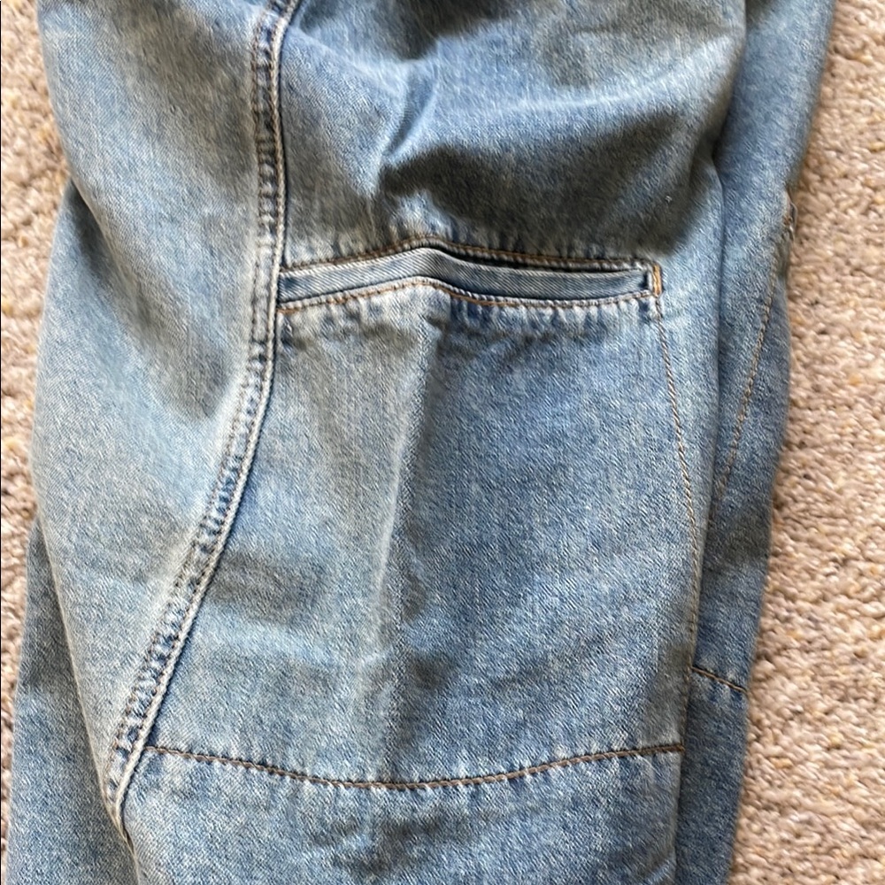 NWT Indigo Rein Wide Leg High Rise Jeans with Side pockets - Picture 3 of 7